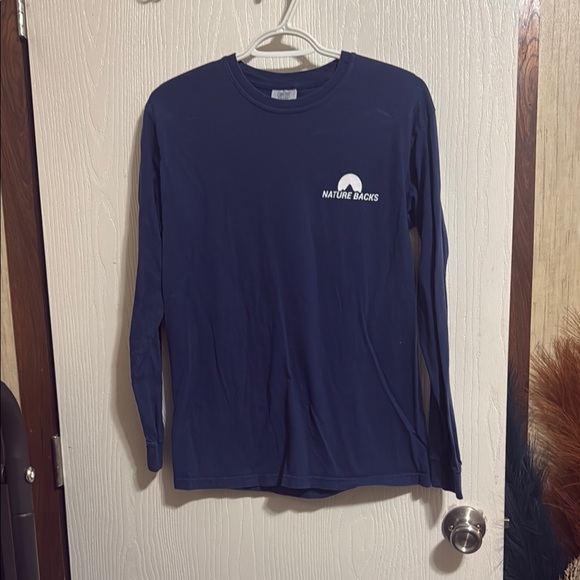 Nature Backs Navy Long Sleeve Shirt - Picture 1 of 2